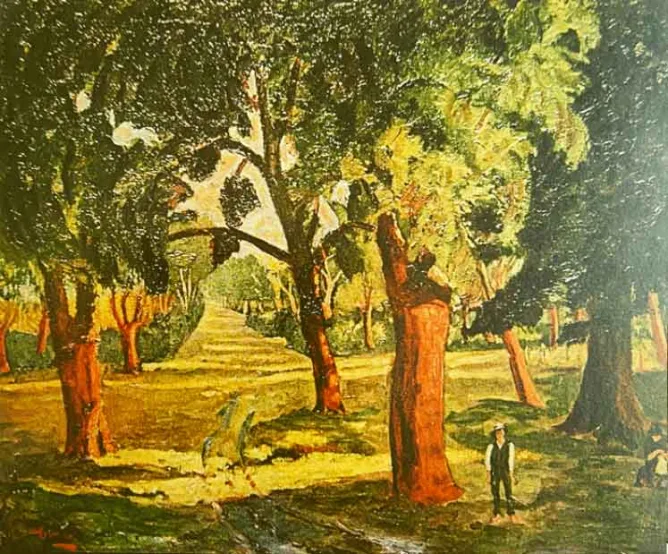 Pintura de Winston Churchill: Los alcornoques de Darricau.
Óleo sobre lienzo