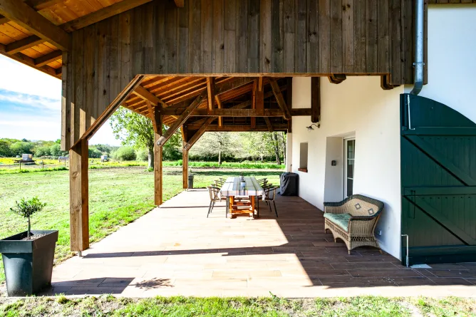 Terrasse de l'Atelier, gîte à Aureilhan, Mimizan.