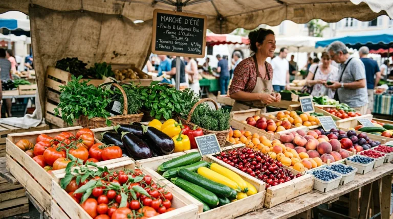 Maraicher sur marché